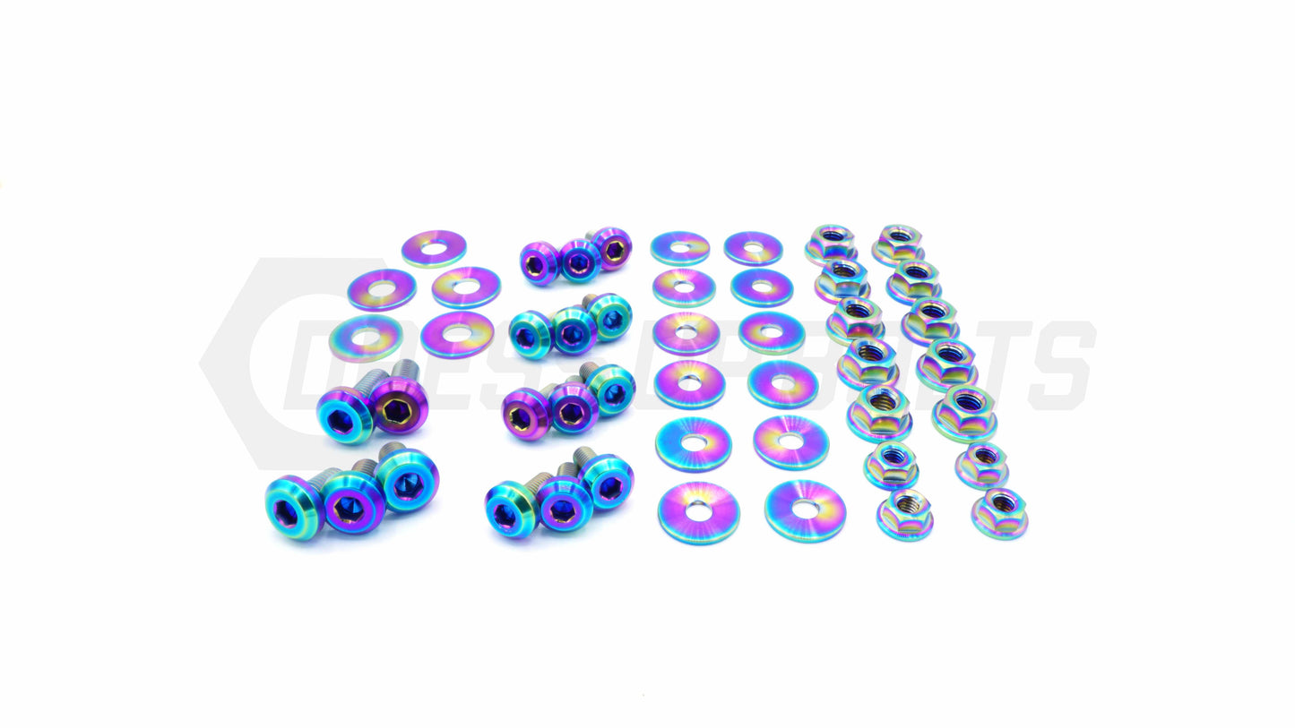 Subaru WRX and STI (2015-2020) Titanium Dress Up Bolts Engine Bay Kit - DressUpBolts.com