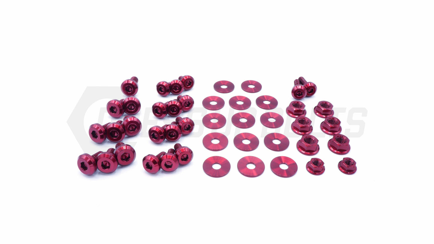 Subaru Forester (2003-2005) Titanium Dress Up Bolts Engine Bay Kit - DressUpBolts.com