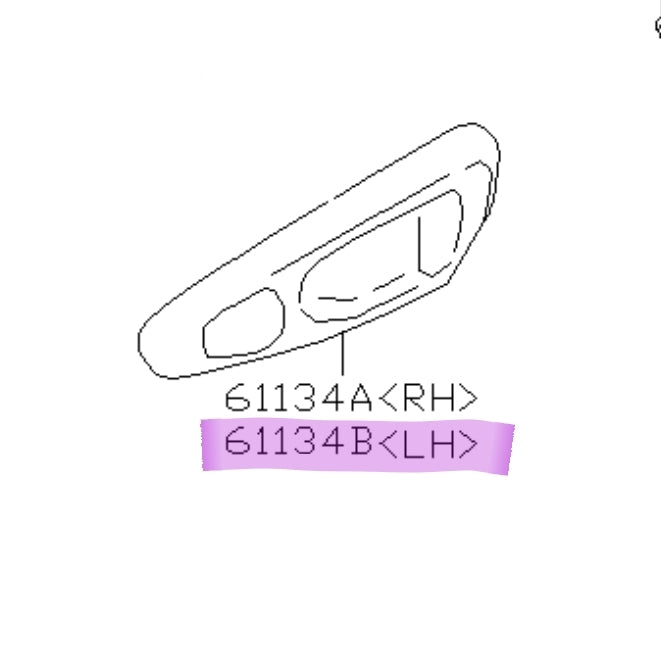 Subaru Impreza, WRX GC door handle bezel surround LHS 62511FA040OE