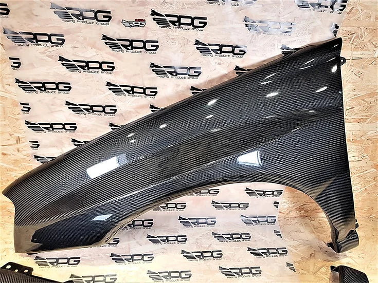 RPG Carbon WRC GD Rally Vacuum Carbon Front Wide Fender Kit