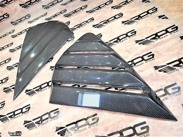 RPG Carbon GR/GH Hatch 5D Vacuum Carbon Bozo Rear Quarter Window Louver