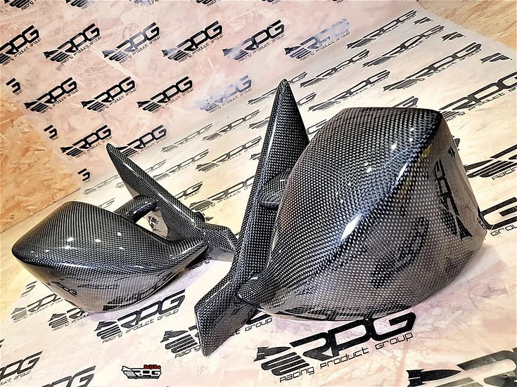 RPG Carbon WRC Electrical Adjustable Vacuum Form Carbon Fiber Mirrors