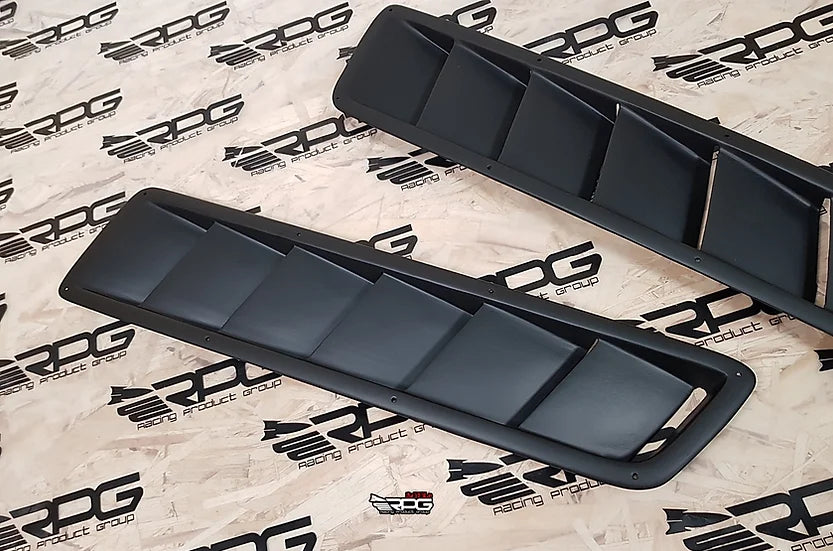 RPG Carbon Road Rage RR-50 Vacuum Form FRP Hood Vent Heat Extractor Set