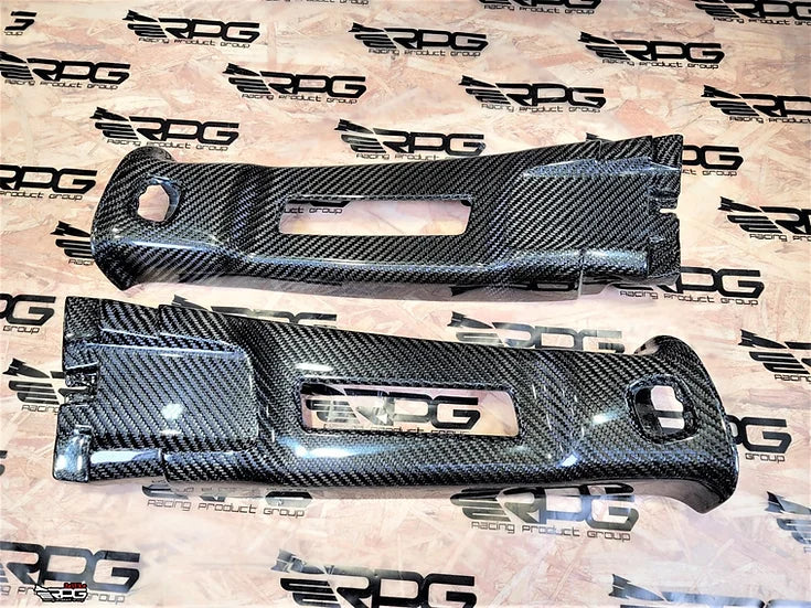 RPG Carbon GR GV Chassis 2pcs Vacuum Carbon B Pillar Upper Trim Set (Replacement)