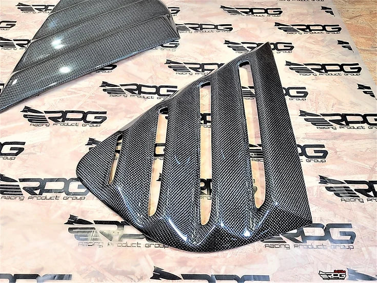 RPG Carbon GR/GH Hatch 5D Vacuum Carbon Bozo Rear Quarter Window Louver