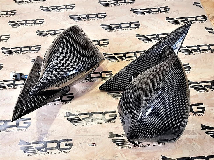 RPG Carbon WRC Electrical Adjustable Vacuum Form Carbon Fiber Mirrors