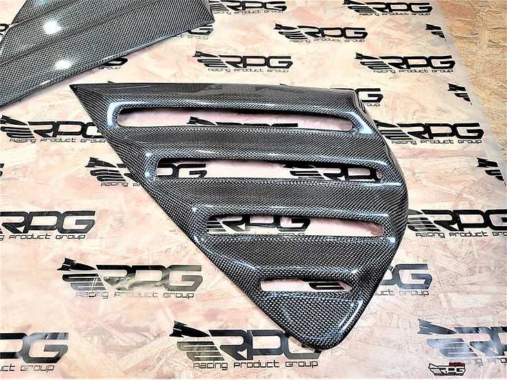 RPG Carbon GR/GH Hatch 5D Vacuum Carbon Bozo Rear Quarter Window Louver