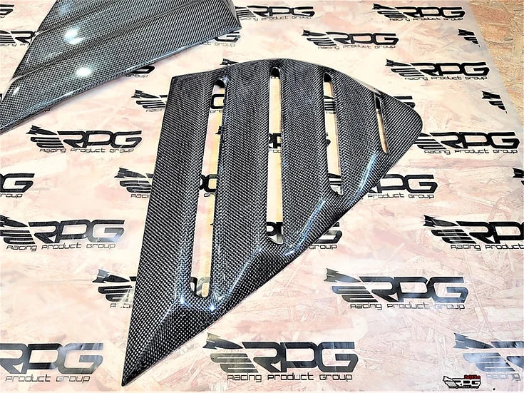 RPG Carbon GR/GH Hatch 5D Vacuum Carbon Bozo Rear Quarter Window Louver