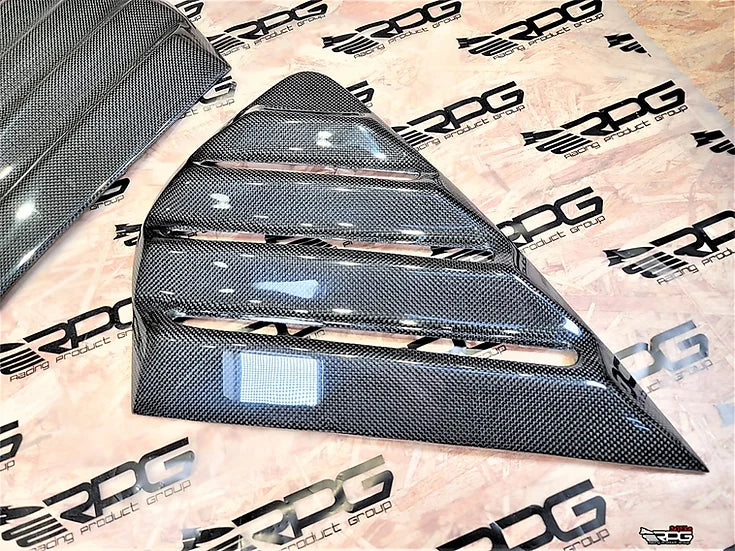 RPG Carbon GR/GH Hatch 5D Vacuum Carbon Bozo Rear Quarter Window Louver