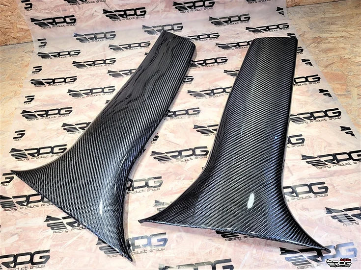 RPG Carbon GR GV Chassis 2pcs Vacuum Carbon B Pillar Lower Trim Set (Replacement)