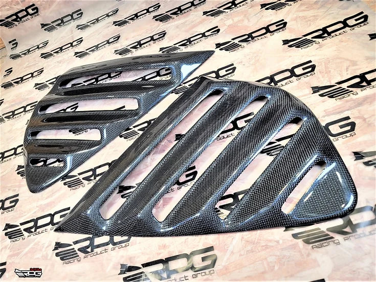 RPG Carbon GR/GH Hatch 5D Vacuum Carbon Bozo Rear Quarter Window Louver