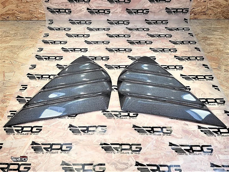 RPG Carbon GR/GH Hatch 5D Vacuum Carbon Bozo Rear Quarter Window Louver