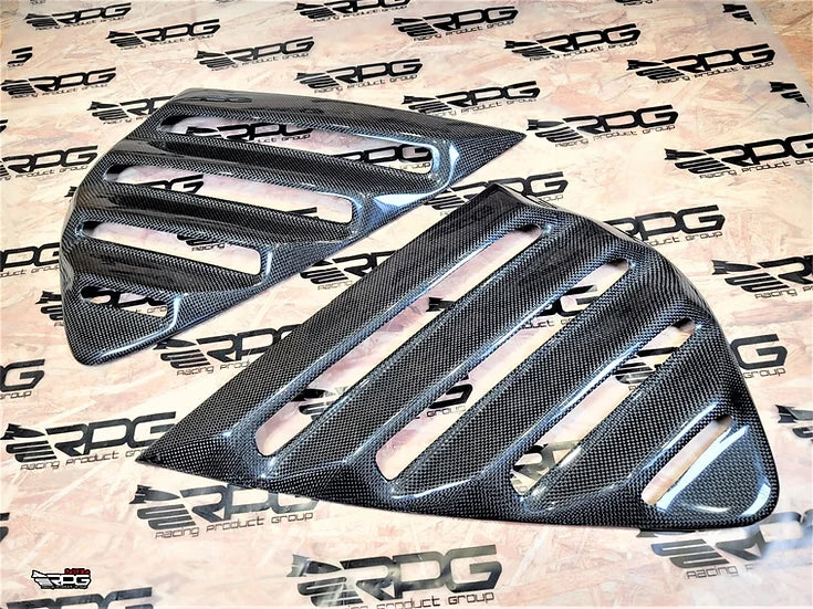 RPG Carbon GR/GH Hatch 5D Vacuum Carbon Bozo Rear Quarter Window Louver
