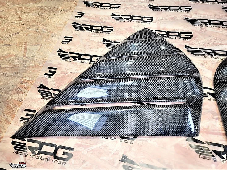 RPG Carbon GR/GH Hatch 5D Vacuum Carbon Bozo Rear Quarter Window Louver