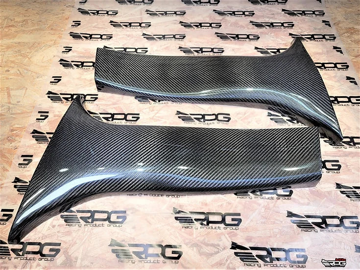 RPG Carbon GR GV Chassis 2pcs Vacuum Carbon B Pillar Lower Trim Set (Replacement)