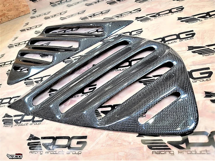 RPG Carbon GR/GH Hatch 5D Vacuum Carbon Bozo Rear Quarter Window Louver