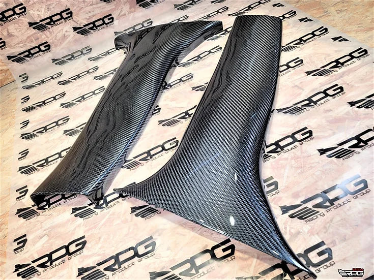 RPG Carbon GR GV Chassis 2pcs Vacuum Carbon B Pillar Lower Trim Set (Replacement)