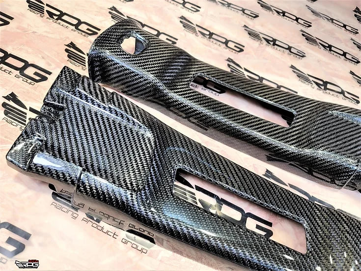 RPG Carbon GR GV Chassis 2pcs Vacuum Carbon B Pillar Upper Trim Set (Replacement)