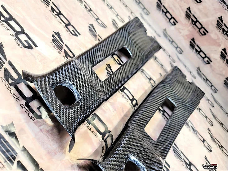 RPG Carbon GR GV Chassis 2pcs Vacuum Carbon B Pillar Upper Trim Set (Replacement)