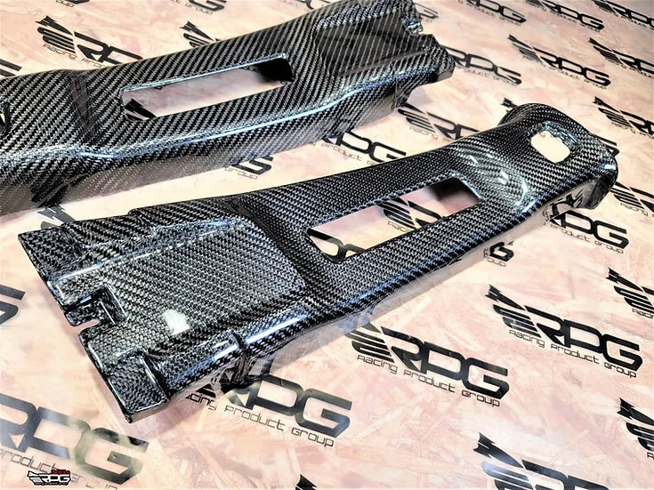 RPG Carbon GR GV Chassis 2pcs Vacuum Carbon B Pillar Upper Trim Set (Replacement)