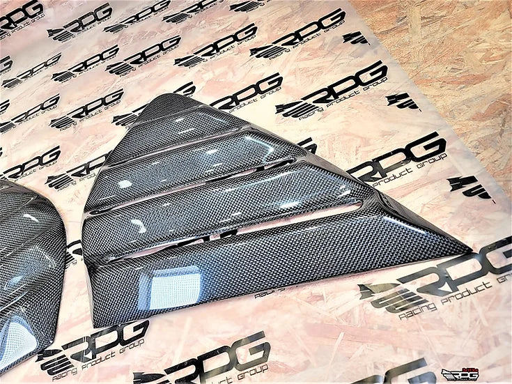 RPG Carbon GR/GH Hatch 5D Vacuum Carbon Bozo Rear Quarter Window Louver