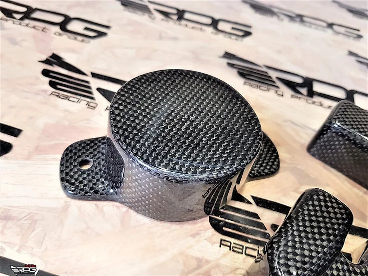 RPG Carbon FA Engine Bay Dress Up - Brake Vacuum Cap, Battery Terminal, Fuse Cap