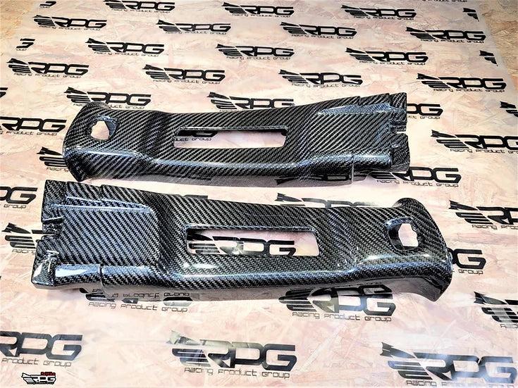 RPG Carbon GR GV Chassis 2pcs Vacuum Carbon B Pillar Upper Trim Set (Replacement)