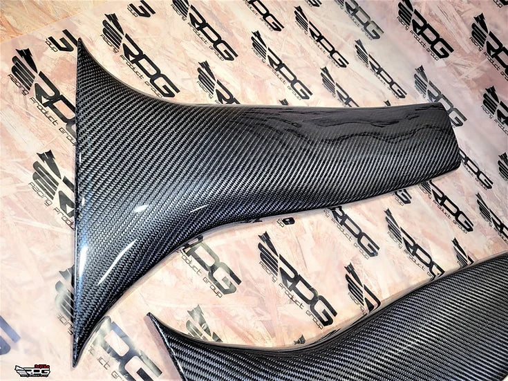 RPG Carbon GR GV Chassis 2pcs Vacuum Carbon B Pillar Lower Trim Set (Replacement)