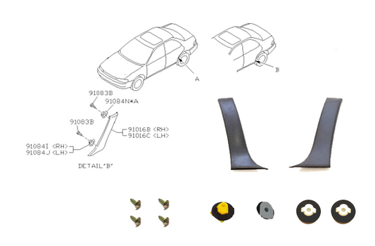 Subaru Impreza 92-00 Rear Arch Protector Trims
