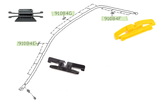 Subaru Impreza WRX Roof Clip Package Suits GC8 from 1992 to 2000