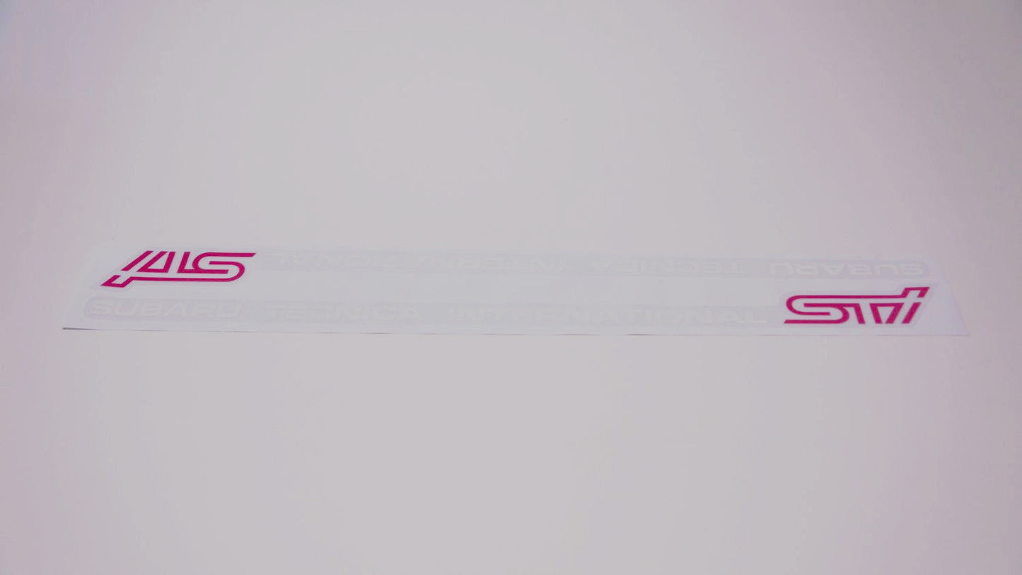STI Door Sticker in White