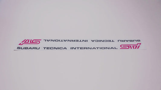 STI Door Sticker in Charcoal