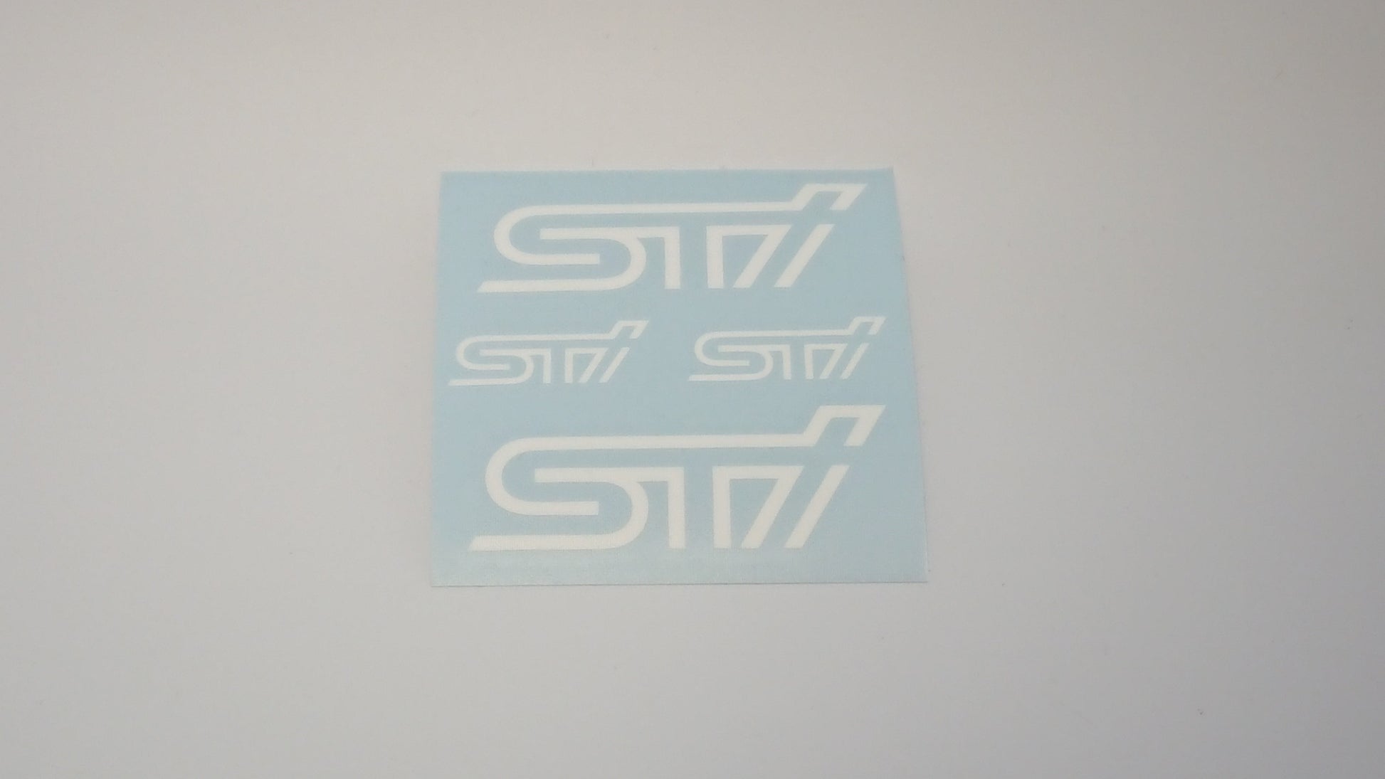 STI - Late Logo - White Caliper Decals