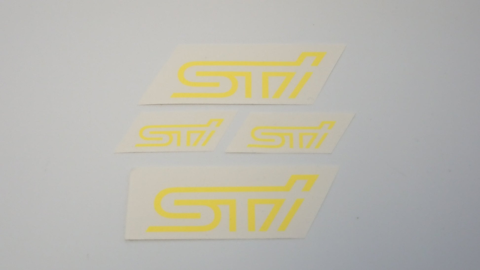 STI - Late Logo - Fluro Yellow Caliper Decals