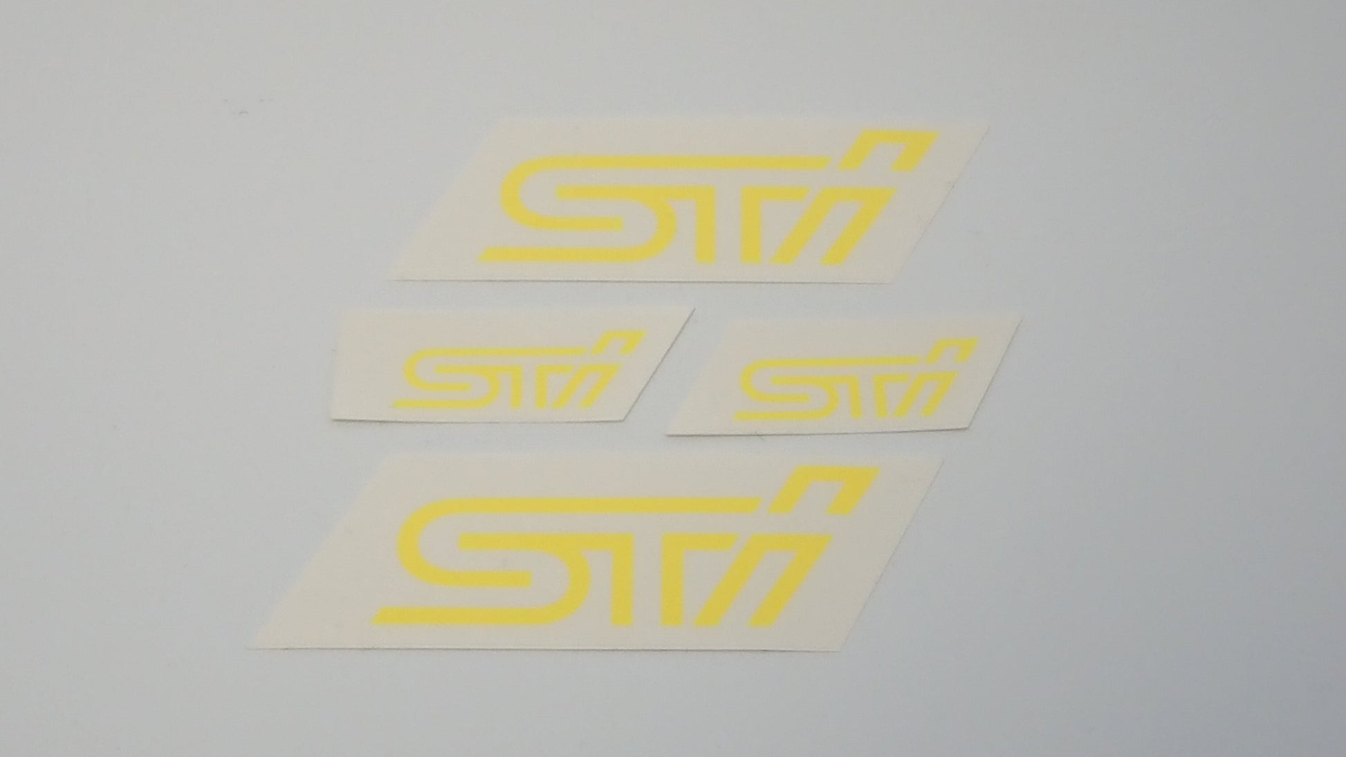 STI - Early Logo - Fluro Yellow Caliper Decals