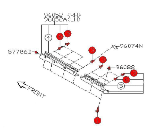 Subaru Impreza 92-00 Side Sill Fitting Kit