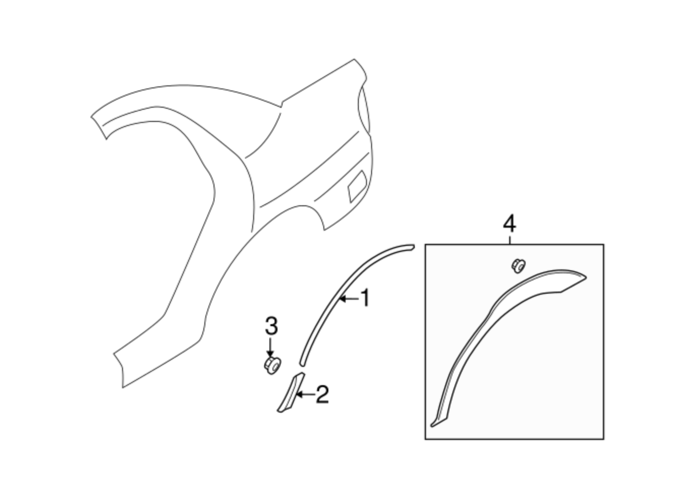 GD Rear Arch Protector 91021FE070PG 91021FE060PG