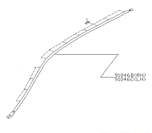 GF8 Roof molding 91012FA020 91012FA030