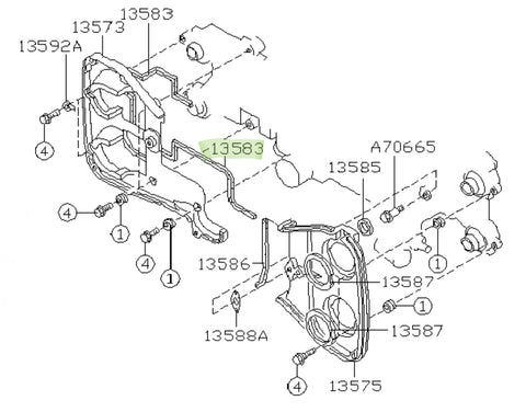Subaru Impreza EJ20G 92-98 RH Rear timing case seal 13528AA010