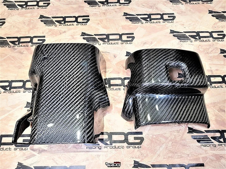 RPG Carbon GD - Vacuum Carbon 2 Pieces Steering Column Cover (Replacement)