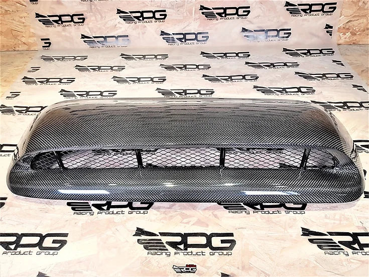RPG Carbon GDA (Bugeye) JDM STi Style Mesh Grilled Vacuum Carbon Fiber Hood Scoop