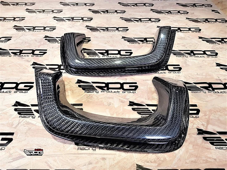 RPG Carbon VA - SS Vacuum Carbon Fiber Rear Bumper Dual Exhaust Heat Shield