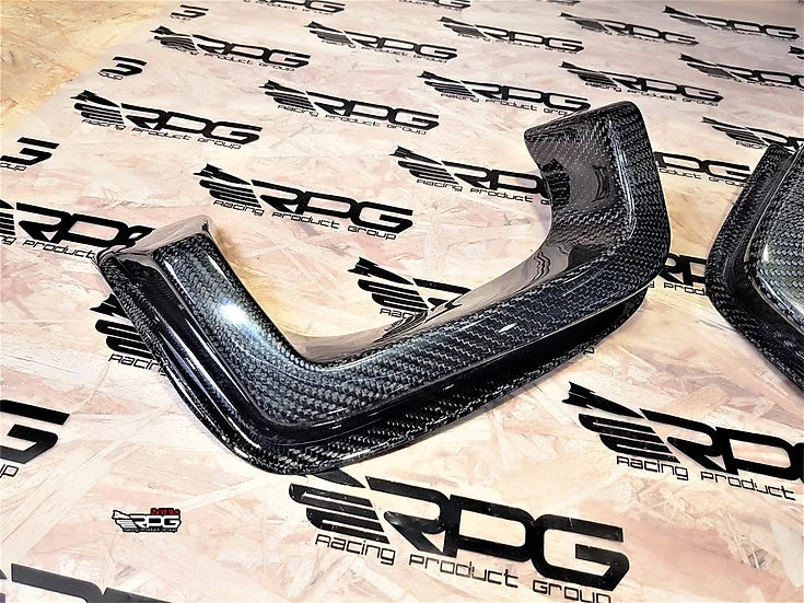 RPG Carbon VA - SS Vacuum Carbon Fiber Rear Bumper Dual Exhaust Heat Shield