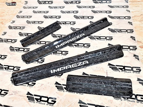 RPG Carbon GC - Impreza Logo Vacuum Forged Carbon 4pcs Extended Door Sill Cover