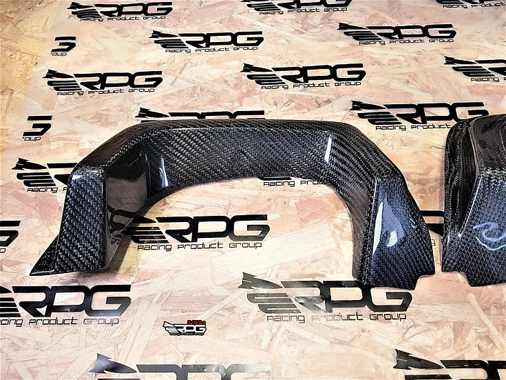 RPG Carbon VA - SS Vacuum Carbon Fiber Rear Bumper Dual Exhaust Heat Shield