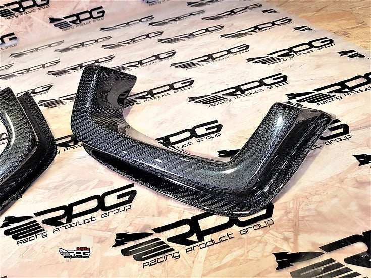 RPG Carbon VA - SS Vacuum Carbon Fiber Rear Bumper Dual Exhaust Heat Shield