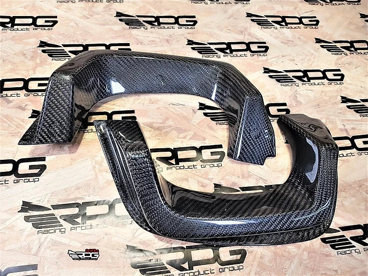 RPG Carbon VA - SS Vacuum Carbon Fiber Rear Bumper Dual Exhaust Heat Shield