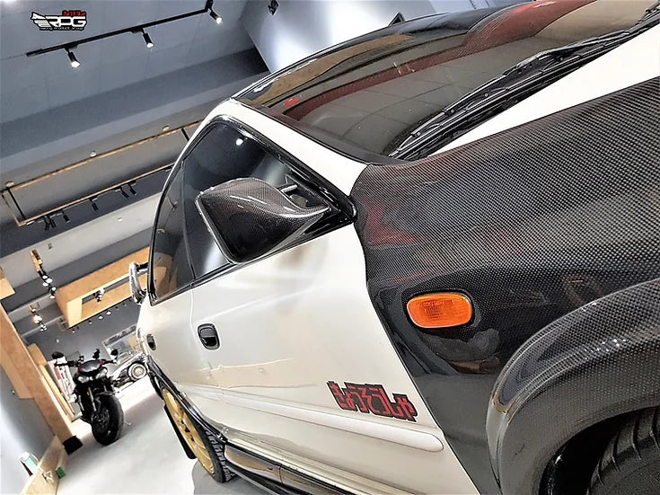 RPG Carbon WRC World Rally Champion GC8/GF8 Vacuum Carbon Mirrors (manual adjustment)