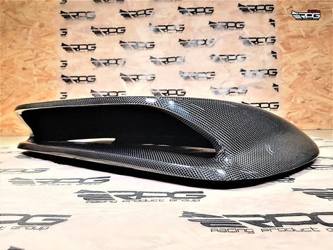 RPG Carbon GC - STi Style Large 4" Vacuum Carbon Fiber Hood Scoop Upgrade With Mesh Grille