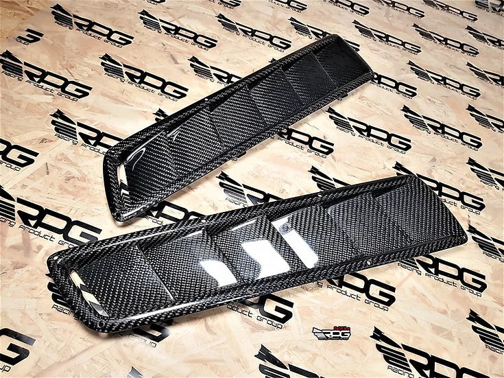 RPG Carbon GD Road Rage RR-50 Series Vacuum Carbon Hood Vent Heat Extractor Set
